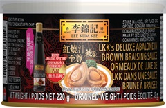 Ormeaux de luxe de LKK dans une sauce brune à braiser, 220 g, Boîte de conserve