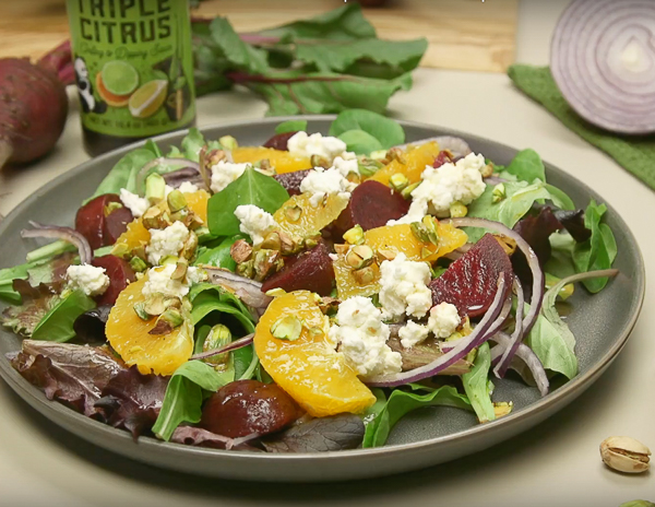 Beet And Goat Cheese Salad With Triple Citrus