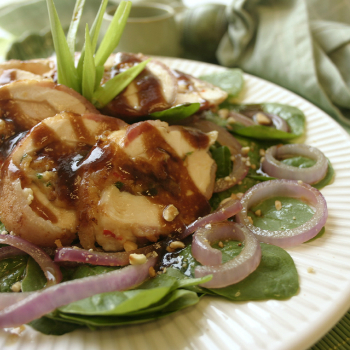 Recipe Chicken Bacon Wrap with Spinach Salad
