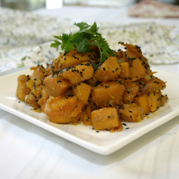 Recipe Fried Pumpkin with Sesame  and Lee Kum Kee Premium Soy Sauce
