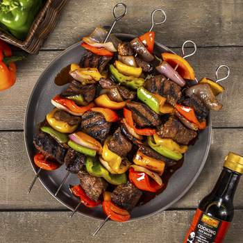 Recipe Grilled Pepper and Steak Kebabs S