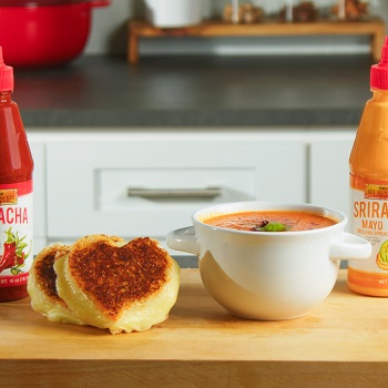 Recipe Heart Grilled Cheese and Spicy Tomato Soup S