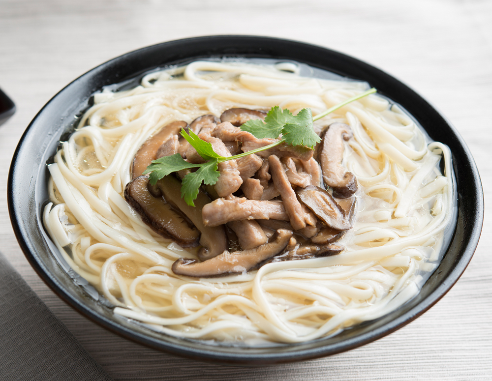 Mushroom and Pork Noodle Soup