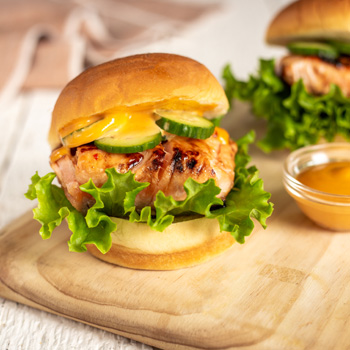 Recipe Salmon Burger with Sweet Chili Glaze S