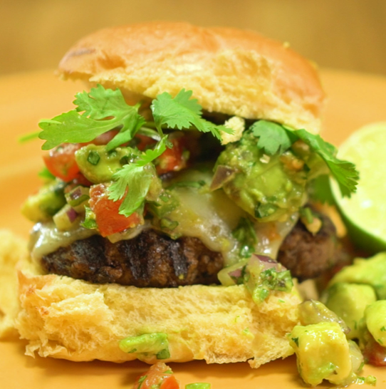 Recipe Southwest Burger with Avocado Salsa S