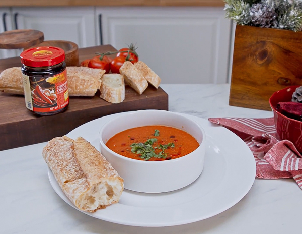 Recipe Spicy Roasted Red Pepper & Tomato Soup