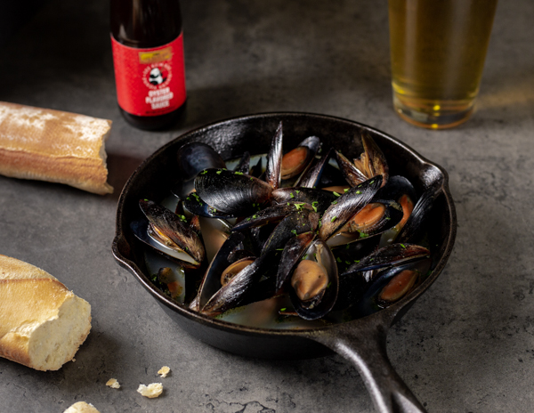 Recipe Steamed Mussels with Garlic and Beer
