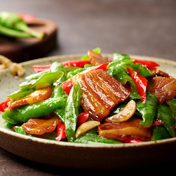 Recipe Stir-Fried Pork Belly with Chili Peppers S