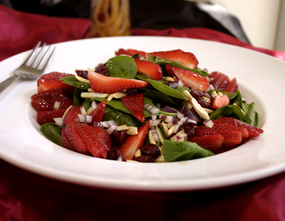 Recipe Strawberry Cucumber Apple and Chicken Salad with Lee Kum Kee Premium Soy Sauce