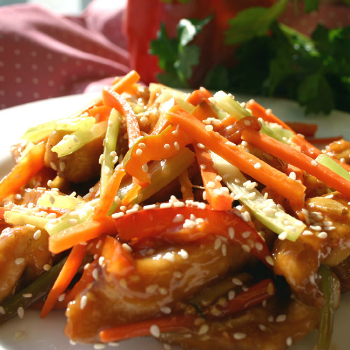 Recipe String Vegetables with Sesame Chicken S