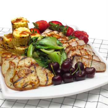 Recipe Summer Pork Chop and Grilled Vegetable Platter