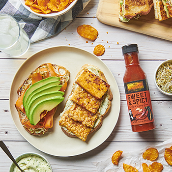 Recipe Sweet and Spicy Tempeh Sandwich S