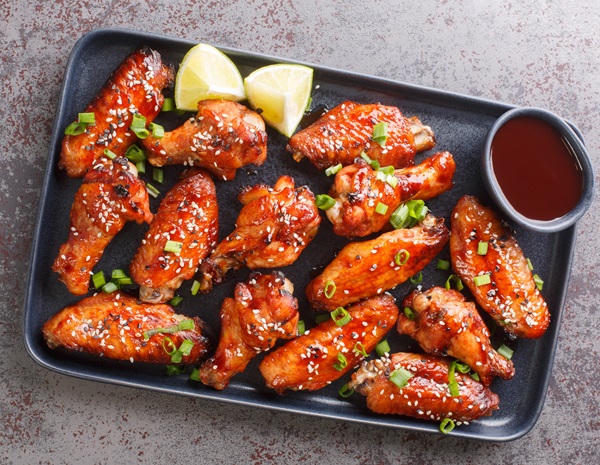 BBQ Flavour Sticky wings 600X465