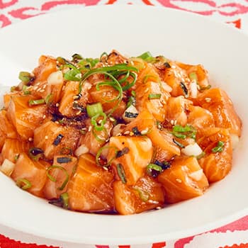 Recipe Salmon Poke woth Oyster Flavored Sauce