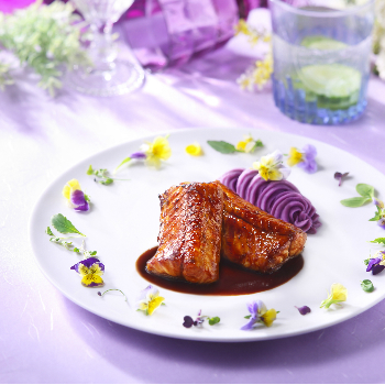 Brown Braised Eel with Mashed Purple Sweet Potatoes