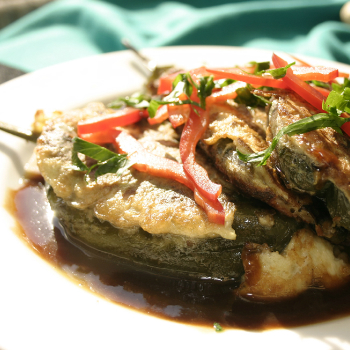 Recipe Stuffed Chili Relleno with Oyster Flavored Sauce